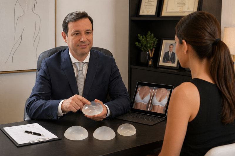 Breast augmentation consultation