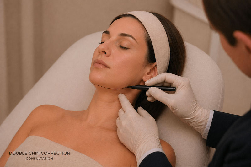 Double chin correction consultation