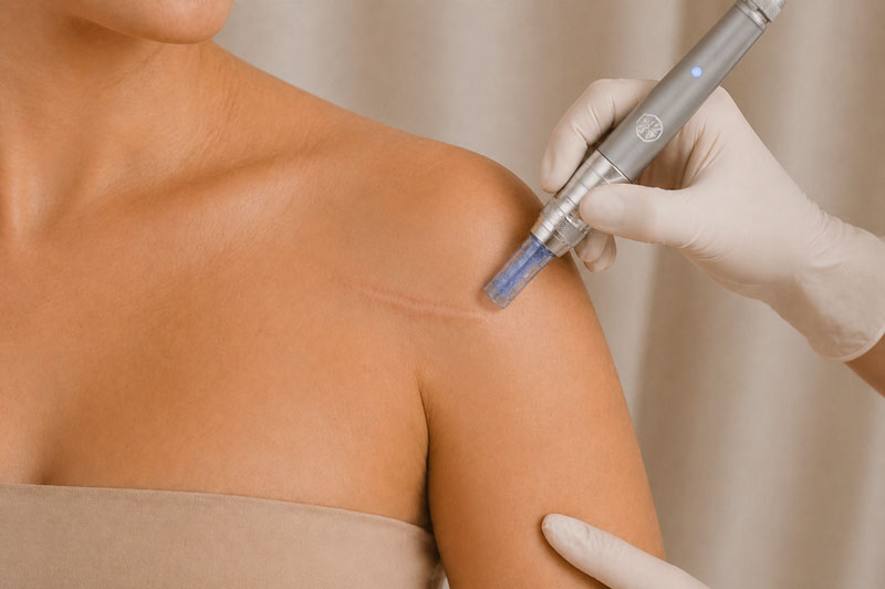 Microneedling scar treatment
