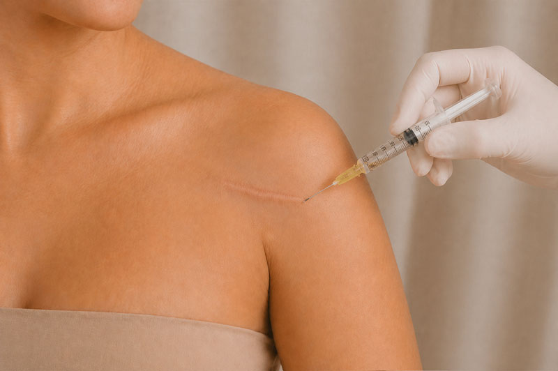 Nanofat scar treatment